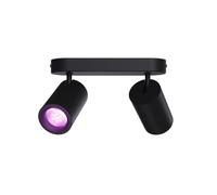 CALEX - Smart LED Ceiling Light, 2 Spot, Rotatable 2 Way Spotlight, GU10 Bulb, App-Controlled, Compatible with Amazon Alexa, Oval, Black