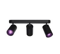CALEX - Smart LED Ceiling Light Bar, 3-Light Spot, Rotatable 3 Way Spotlight, GU10 Bulb, App-Controlled, Compatible with Amazon Alexa, Oval, Black