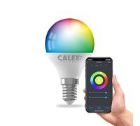 CALEX - Smart Light Bulb E14, WiFi LED P45 Bulb, RGB, App and Works with Amazon Alexa and Google Home, 4.9W