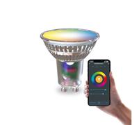 CALEX Smart Light Bulb GU10, WiFi LED Spotlight, RGB, App and Works with Amazon Alexa and Google Home, 4.9W