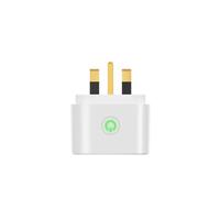 Calex - Smart Power Plug UK, WiFi Enabled, with Power Meter, Voice Control with Alexa & Google Assistant, Timer Function, Compact Design, 2.4 GHz