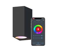 CALEX Smart Up & Down LED Wall Lamp, Black, Outdoor Light, App Controlled