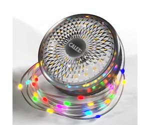 CALEX - String Light 8m, Rechargeable, Retractable Battery Powered Light, RGB & Warm White Light, Garden, Patio, RV
