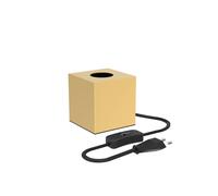 Calex table lamp, cube-shaped, gold