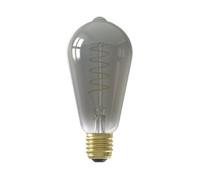 Calex Titanium Flex E27 4W 100Lm 360° Smoke St64 Extra Warm White Led Dimmable Filament Light Bulb