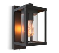CALEX Wall Lamp Naples - E27 - Weather-Resistant Outdoor Lamp - Day/Night Sensor - Easy to Install - Stylish Design - Black