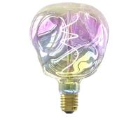 Calex Filament XXL Mirror Glass Globe Organic Neo G125 Rainbow E27 Dimmable 80 Lumen Warm White Decorative Light Bulb
