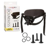 CalExotics Boundless Silicone Pegging Kit with Adjustable Strap On Harness - SE-2700-75-3 Black