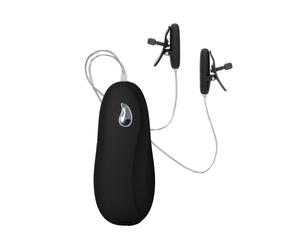 CalExotics Heated Vibrating Nipple Teasers Black