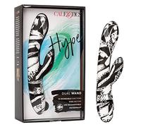 Rechargeable Waterproof Hype Dual Wand Rabbit Vibrator with 10 Functions