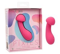 CalExotics Liquid Silicone Pixies® Exciter - Rechargeable Travel Size Mini Vibrator -Waterproof Adult Sex Toy for Women - Pink