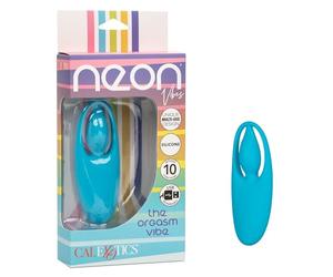 CalExotics Neon® Vibes The O Vibe - Silicone Rechargeable Finger Panty Teaser Vibrator - Travel Sized Adult Sex Toys for Women - Teal