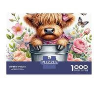 Calf 1000 Piece Educational Games Funny And Artistic Perfect for Relaxation Beautiful Puzzle Home Decoration Birthday Gifts 38x26cm/1000pcs