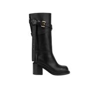 Calf Boots - female - Moschino - Heeled Boots - Black - 6 UK - Shoes 6 UK