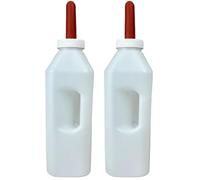 Calf Bottles and Nipples, 2Pcs Calf Bottle 5x17 Inch 3L Long Silicone Nipple Bottle with Ergonomic Handle & Clear Scale Sturdy Leakproof Milk Feeder