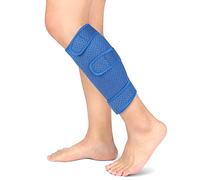 Calf Brace, Shin Splint Support Lower Leg Compression Wrap with Adjustable Three Anti-Slip Strap Support for Pulled Calf Muscle Pain Strain Injury, Sprain and Swelling, Fits Men and Women (Blue)