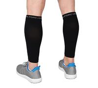 Calf Compression Sleeve - Leg Compression Socks for Shin Splint, Calf Pain Relief - Men, Women, and Runners - Calf Guard for Running, Cycling, Maternity, Travel, Nurses (Black, Medium)