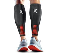 Calf Compression Sleeves for Men & Women (Ideal for Sports, Running, Shin Splints & More) (One Pair) (Black) (Large) [L]