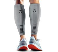 Calf Compression Sleeves for Men & Women (Ideal for Sports, Running, Shin Splints & More) (One Pair) (Grey) (Large) [L]