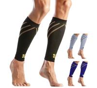 Calf Compression Sleeves for Wide Calves for Men & Women - Leg Sleeve and Shin Splints Support: Ideal for Leg Cramp Relief, Copper Infused Nylon: 2XL