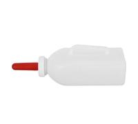 Calf Feeding Bottle with Handle, Leakproof Plastic Milk Feeder | Detachable Nipple, Natural Latch Feel, Comfortable Nonslip Grip, for Lambs, Farm Bottle Training, White