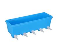 Calf Feeding Bucket with Nipple 8l Abs Wall Mount Blue | 5 Nipples, Space-saving Layout, Simultaneous Feeding for Goats and Calves, Suited to Mobile Housing