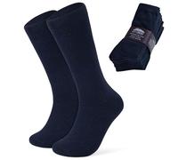 Calf Socks for Men and Teenagers - Pack of 12 Soft Breathable Stretchy - Work Sports Casual - One Size 7-11 Gifts for Men (Navy)