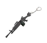 calfee Mini Gun Keychains for Men, Metal Weapon Rifle Key Ring Pendants,Toys Gun Keychains Key Ring Keyring (M249)
