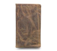 Calfnero Genuine Leather Women’s Wallet Long Clutch with Zip Pocket, Coin Compartment, Multiple Card Slots & ID Window Premium Organizer Wallet for Daily Use (Hunter)