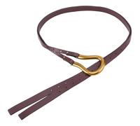 CALFOVERA 1.25M Renaissance Wide Leather Knotted Belt Double Strap PU Leather Tie Wrap Cinch Waist Belt Jeans Decorative Punk Waistband with Buckle Ring for Women Dress Ladies Jeans Pants(Brown)