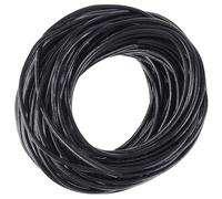 CALFOVERA 10m Cowhide Leather String Lace Cording Rope 2mm Round Genuine Leather Cord Strap for Jewelry Making Braiding Strip Thread for Crafting Necklace Bracelets Wraps Beading(Black)