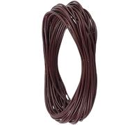 CALFOVERA 10M x 1MM Round Cowhide Genuine Leather Cord for Jewelry Making Chocolate Real Leather String Lace Cording Rope Braiding Strip Thread for Crafting Necklace Bracelets Wraps Beading