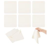 CALFOVERA 10PCS 20 x 20cm Microfiber Fuax Suede Cloth Detailing Ceramic Coating Application Suede Soft Beige Leather Pottery Clay Ceramics Repair Cloth for Glass Screen Mirrors Cleaning