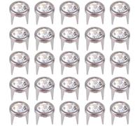 CALFOVERA 120PCS Crystal Claw Beads Nailhead Transparent Rhinestone Rivets Decorative Brass Punk Rock Spots Studs Round Inlay Dome Rivets for Clothing Shoes Bags DIY Making Leather Craft