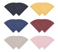 CALFOVERA 12PCS PU Leather Fan Shaped Book Mark 6 Colors Cute Corner Page Bookmarks Handmade Reading Book Markers Accessories Corner Protector Clips for Reading Women Teacher Student