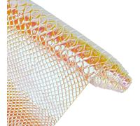 CALFOVERA 135 x 30cm Gold Snake Skin Embossed PU Leather Sheets Leatherette Vinyl Fabric Crocodile Textured Holographic Synthetic Faux Leather Rolls for DIY Crafts Making Furniture Cover