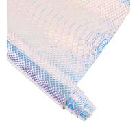 CALFOVERA 135 x 30cm Holographic Snake Embossed PU Leather Sheet Synthetic Vinyl Fabric Snake Textured Glossy Mirrored Faux Leather Rolls for DIY Crafts Earring Handbang Making(Medium Purple)