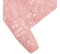 CALFOVERA 137 x 30cm Floral Textured PU Leather Sheet Flower Embossed Sewing Upholstery Fabric Retro Synthetic Vintage Leather Rolls for Earrings Handbags DIY Crafts Handmade Making(Pink Brown)