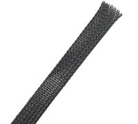 CALFOVERA 15m x 20mm Width PET Tubing Cable Protector Flexible Wire Mesh Sleeve Loom Expandable Braided Sleeving Sheath Black Wiring Harness Cord Wrap Cover Organizer for Audio Video Cord