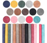 CALFOVERA 15Pcs Faux Leather Sheets Colorful Assorted Imitation Leather Blank Small 28 x 20.5cm Rectangle Soft Fabric Pads for Bows Earrings Hair Purse DIY Craft Projects Accessories