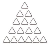 CALFOVERA 16Pcs Metal Triangle Ring Buckle Connectors Gunmetal Adjuster Purse Strap Keychain Lanyard Bag Hardware Key Ring Charm for Backpack Purse Webbing Camera Straps Dog Collar Hardware Gunmetal
