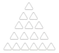 CALFOVERA 16Pcs Triangle Ring Hardware Silver Metal Closure Ring Luggage Apparel Pet Leash Buckle Adjuster Purse Strap Clasp for Luggage Bag Strap Backpack Purse Webbing Dog Collar Keychain Making