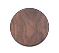 CALFOVERA 1PC 8.8cm Round Walnut Coaster Wood Heat Resistant Chocolate Japanese Style Drinking Mat Tabletop Protection Wooden Coffee Cup Mug Holder Cushion Thermal Insulation Pad Saucers for Home