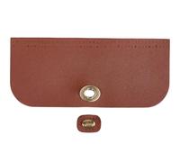 CALFOVERA 23.1 x 10cm Sew on Bag Flip Cover PU Leather Purse Flap with Twist Lock Clasp Rectangle Leather Handbag Replacement Accessories for Crochet DIY Backpack Shoulder Bag(Saddle Brown)