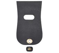 CALFOVERA 23.1 x 13.5cm PU Leather Bag Flip Cover with Twist Lock Clasp Rectangle Purse Sew on Flap Cover Leather Handbag Replacement Accessories for Backpack Shuolder Bag Knit Making(Black)