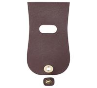 CALFOVERA 23.1 x 13.5cm PU Leather Purse Flip Cover for Crochet Leather Handbag Replacement Accessories Rectangle Sew on Twist Lock Flap with Hole for Backpack Shuolder Bag Knit Making(Dark Brown)