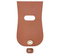 CALFOVERA 23.1 x 13.5cm PU Leather Purse Flip Cover Sew on Twist Lock Flap for Crochet with Hole Rectangle Leather Handbag Replacement Accessories for Backpack Shuolder Bag Making(Light Brown)