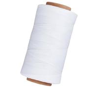 CALFOVERA 260M 150D Waxed Leather Cotton Cords for Sewing Stitching Wax String 0.8mm Flat Waxed Thread for Bookbinding Repairing Beading DIY Projects Perfect Dream Catcher Supplies(White)