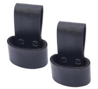 CALFOVERA 2Pcs Cowhide Black Leather Axe Holster Holder Viking Iron Snap in Hold Hatchet Sheath Axe Carrier Belt Loop Small Firefighters Hammers Sleeve Holders for Multi Tools Belts Supplies