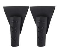 CALFOVERA 2PCS Medieval PU Leather Dagger Holster Adjustable Black Leather Sword Frog Renaissance Viking Blade Belt Holder Scabbard Sheath for Adult Men LARP Hallow Cosplay Costume